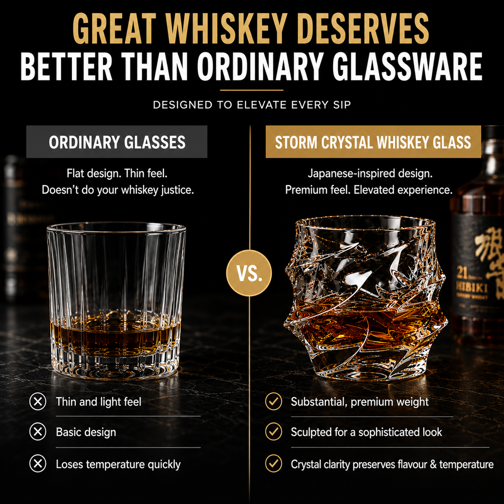Storm Japanese Crystal Whiskey Glass