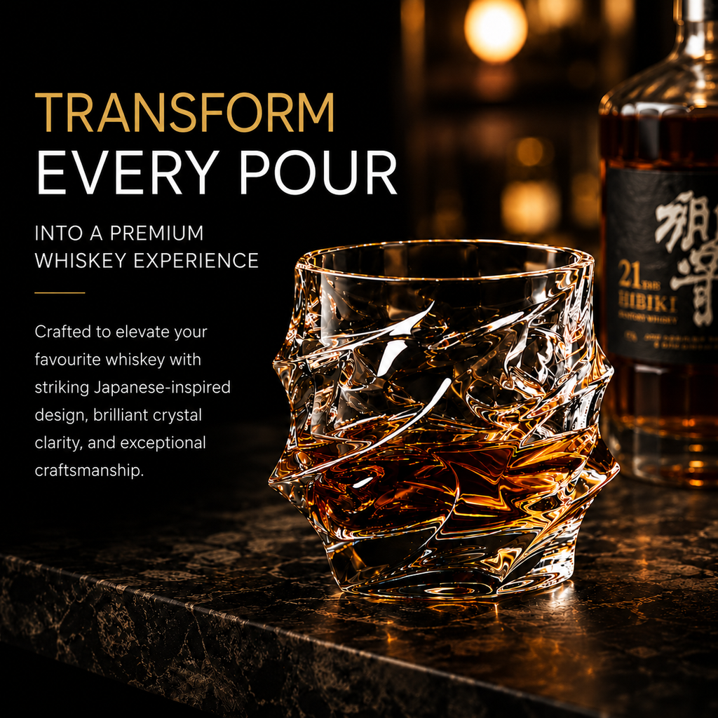 Storm Japanese Crystal Whiskey Glass