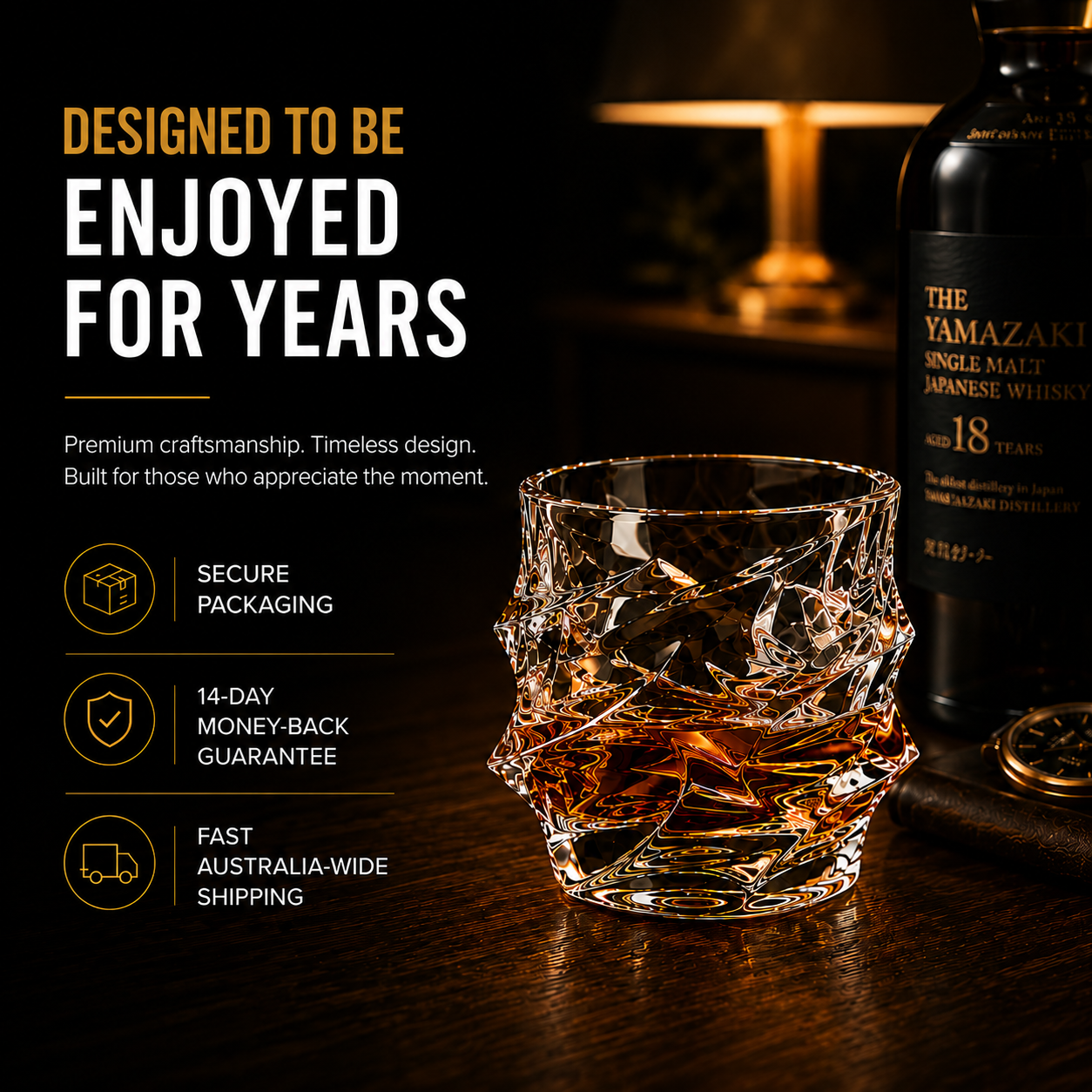 Storm Japanese Crystal Whiskey Glass