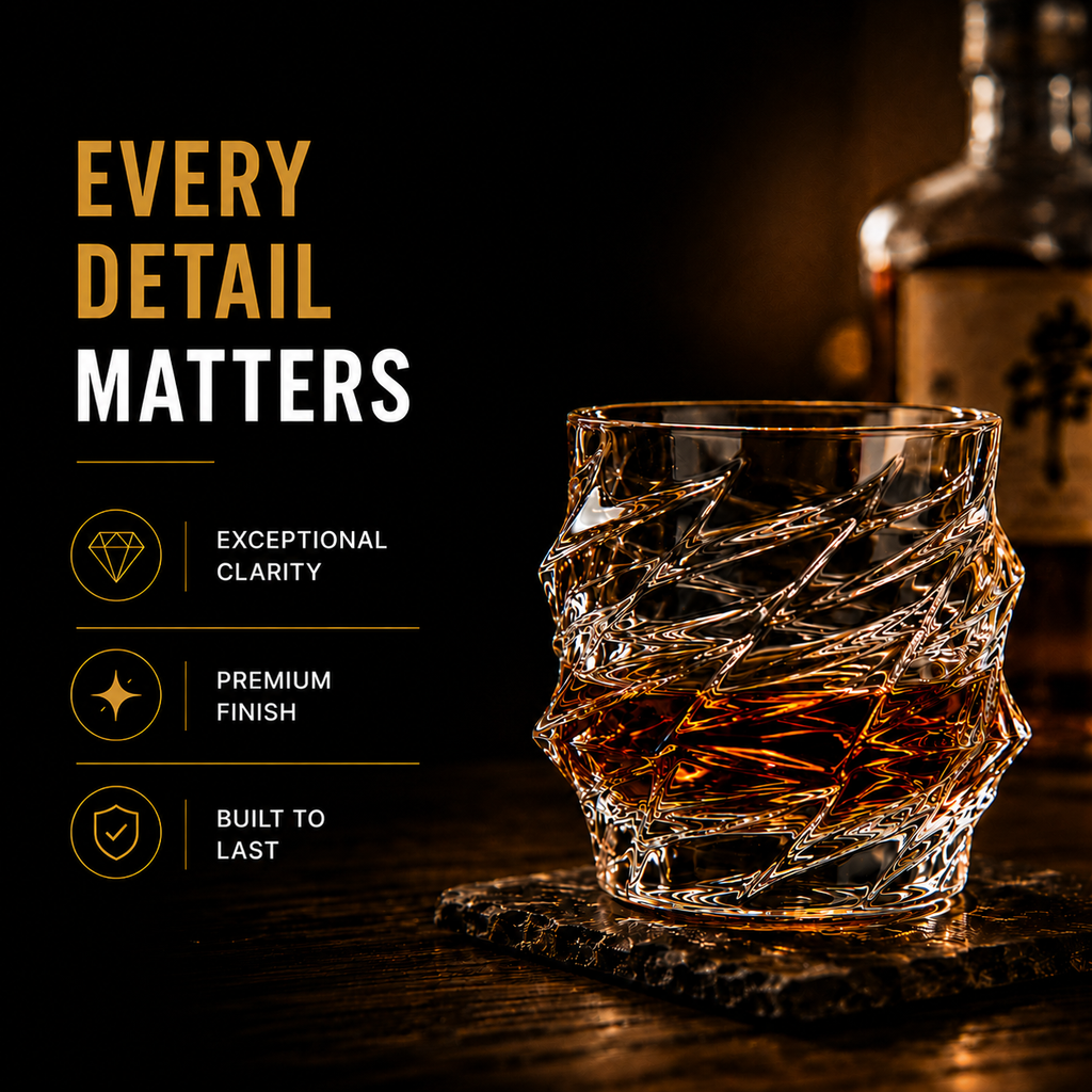 Storm Japanese Crystal Whiskey Glass